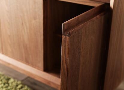 大川家具 レフライン 120cm リビングボード 収納 天然木ウォールナット 野中木工所