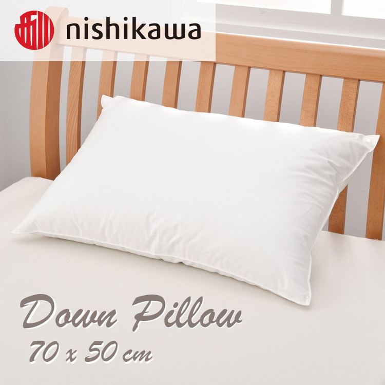 
                  西川のダウンピロー　70×50cm ホワイト　EH22159005W
※着日指定不可
※離島への配送不可
※2024年1月下旬以降に順次発送
｜羽毛布団 掛け布団 枕 ピロー 寝具 ベッド 睡眠 快眠 日本製 
                