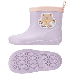 ワッペン付レインブーツ　Ｂｅａｒ　Ｃａｆｅ　14cm　672071　5-097