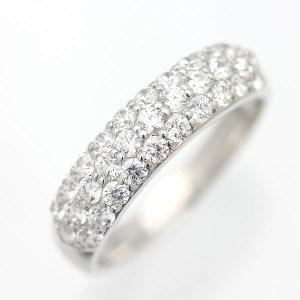 85-9-3 指輪 PT900 プラチナ リング ダイヤモンド 0.9ct パヴェ ダイヤリング 細め ハーフ 【f045-pt】 ALPAZ061