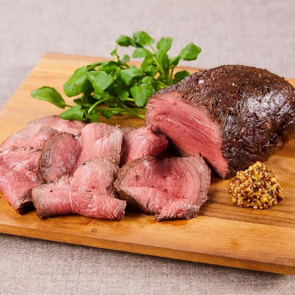 北海道 標茶町産 エゾ 鹿肉 モモ ブロック 1kg　| 鹿肉