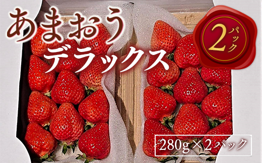 あまおうデラックス（2パック）先行予約　※2025年2月上旬〜4月上旬にかけて順次出荷予定　MY001