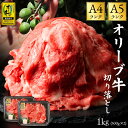 【ふるさと納税】黒毛和牛 オリーブ牛 切り落とし 約1kg (約500g×2) 讃岐牛 すき焼き しゃぶしゃぶ 焼肉 オレイン酸 冷凍 小分け ブランド牛 小間 牛肉 お肉 送料無料 国産 食品 グルメ お取り寄せ お取り寄せグルメ 一押し 送料無料 18000円 A4 A5 牛肉　切り落とし