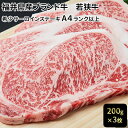 【ふるさと納税】若狭牛サーロインステーキ 200g×3枚（A4ランク以上）　【牛肉・サーロイン・若狭牛サーロインステーキ・ステーキ】