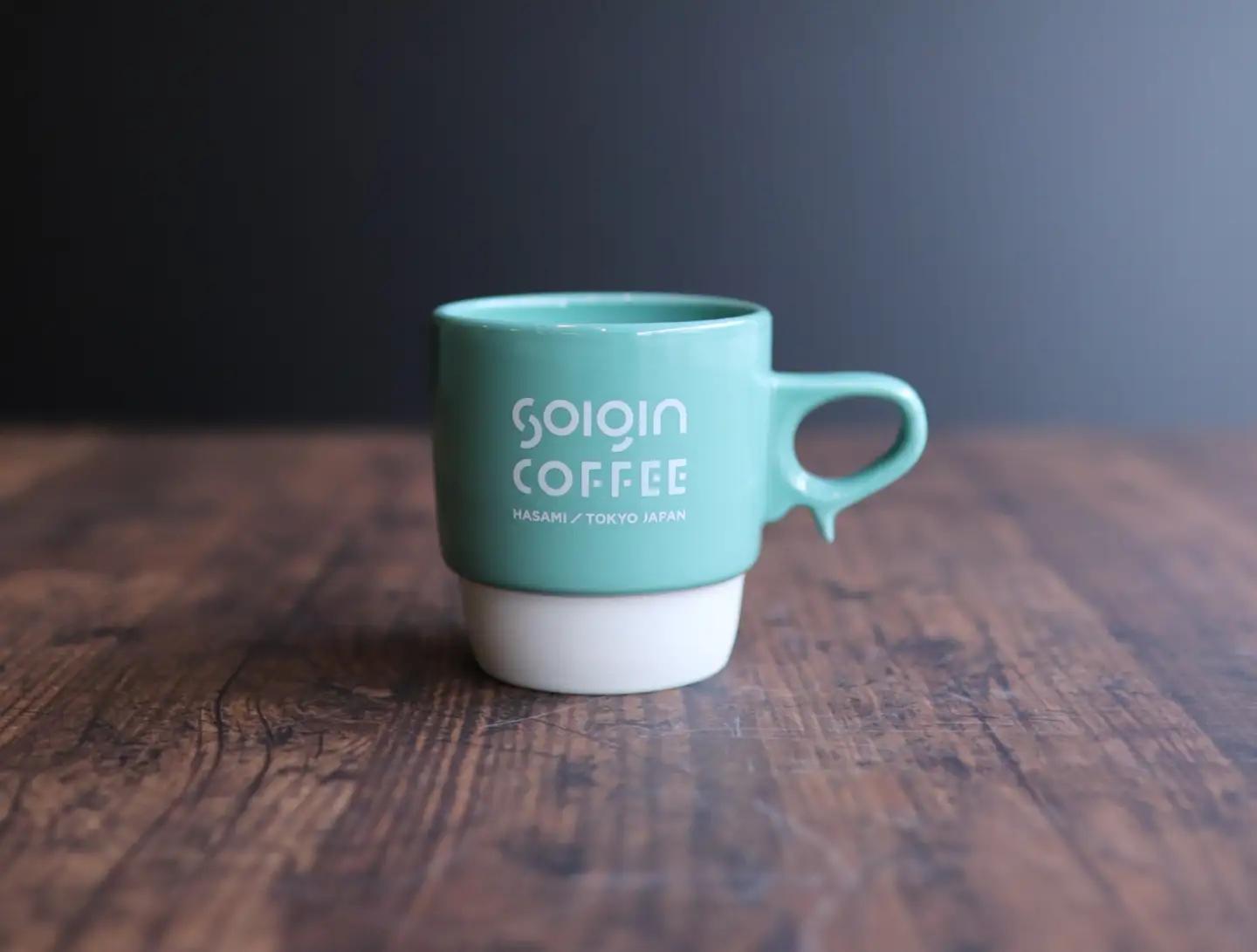 【波佐見焼】SOIGIN COFFEE　ロゴ入りスタッキングマグカップ（グリーン）＋ドリップバッグ5個