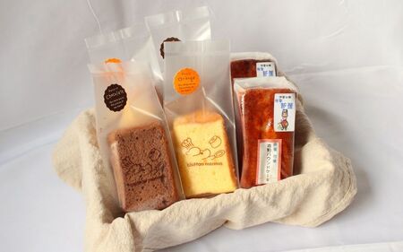 スイーツ シフォンケーキと伊賀の銘酒 芭蕉酒粕パウンドケーキの詰合せ【mnma0003】