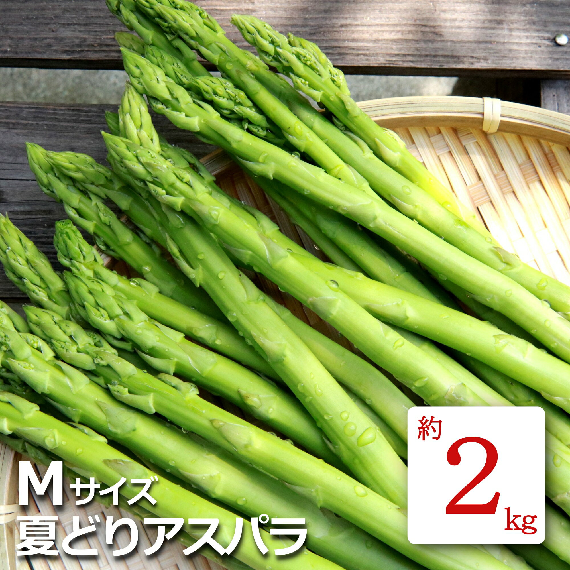 【ふるさと納税】＼ たっぷり 約2kg ／ 新鮮 で シャキシャキ な 夏 旬 アスパラ 細め で 食べやすい M サイズ 夏採り アスパラガス ミネラルや ビタミン が豊富 炒め物 や サラダ 天ぷら など 様々な お料理 で活躍 【2025年7月〜8月発送】 H052(R7)