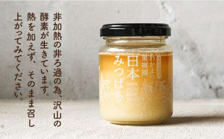 【先行受付】わかまつ 果樹園 の 日本 蜜蜂 の はちみつ 2コ セット 100％ PURE RAW  【2026年11月以降、順次発送予定】《糸島》【わかまつ農園】[AHB010]