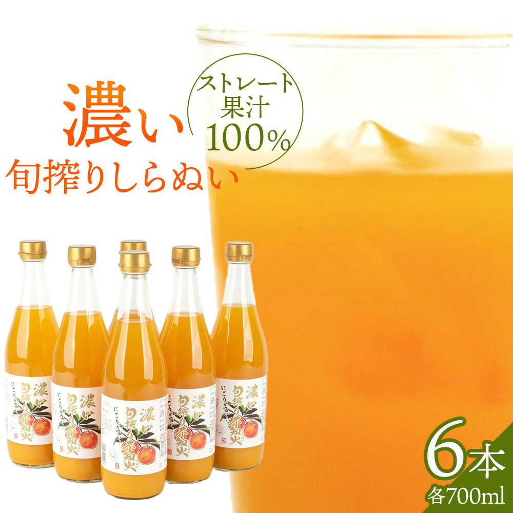 【ふるさと納税】濃い旬搾りしらぬい 700ml 6本入り