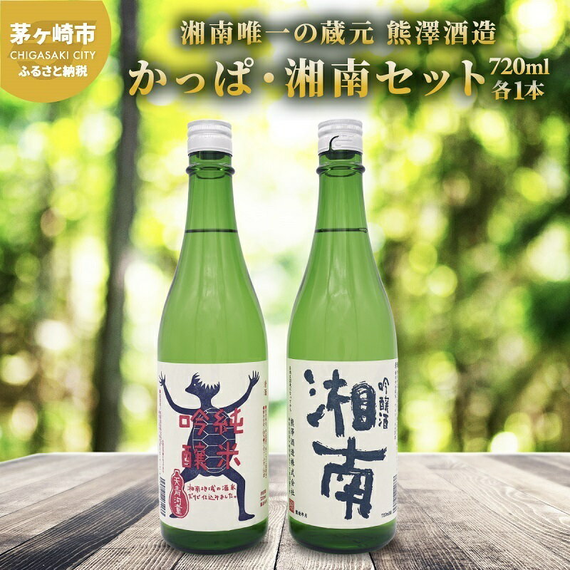 【ふるさと納税】【湘南唯一の蔵元】熊澤酒造 かっぱ・湘南セット（720ml×各1本）天青河童の純米吟醸 湘南吟醸酒 お酒 日本酒 純米吟醸酒 アルコール こだわり 清酒 井戸 お米