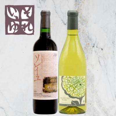 ふるさと納税 山梨市 旭洋酒　ソレイユ・クラシック　赤/グルペット ブラン　720ml×2本セット