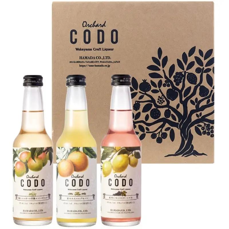Orchard CODO 3本ギフトセット　人気のクラフトリキュール詰め合わせ　セット1 / 田辺市 梅干し 梅干 梅 うめ 酒 レモン みかん 夏みかん 本格梅酒 選べる 飲み比べ ギフト 贈答品【