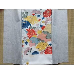 【山口成織物】西陣織 緞子袋帯『小袖菊桐文』【手機】【お仕立付き】