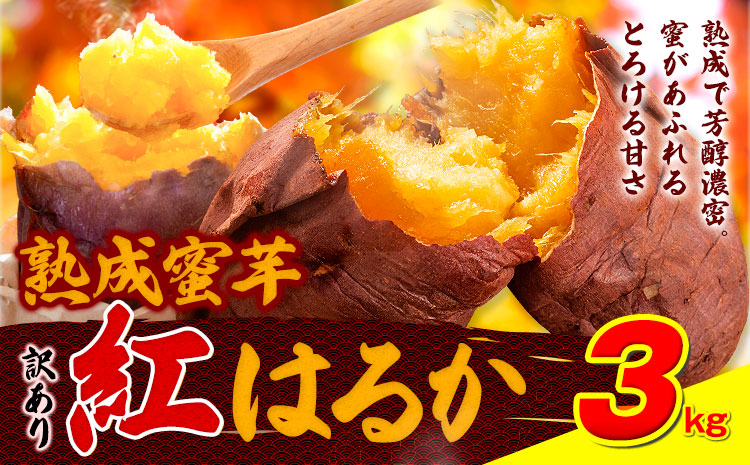訳あり紅はるか サツマイモ 3kg 《2026年1月上旬-5月末頃出荷予定》紅はるか さつまいも 熊本県 大津町 イモ 芋 さつまいも 訳あり---oz_jsmih_26_af15_4500_3kg-