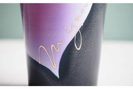 【波佐見焼】mignon ハート タンブラー 2個セット 黄・紫 食器 皿 【紫明窯・作家はな】【陶藤】 [BE21]  波佐見焼