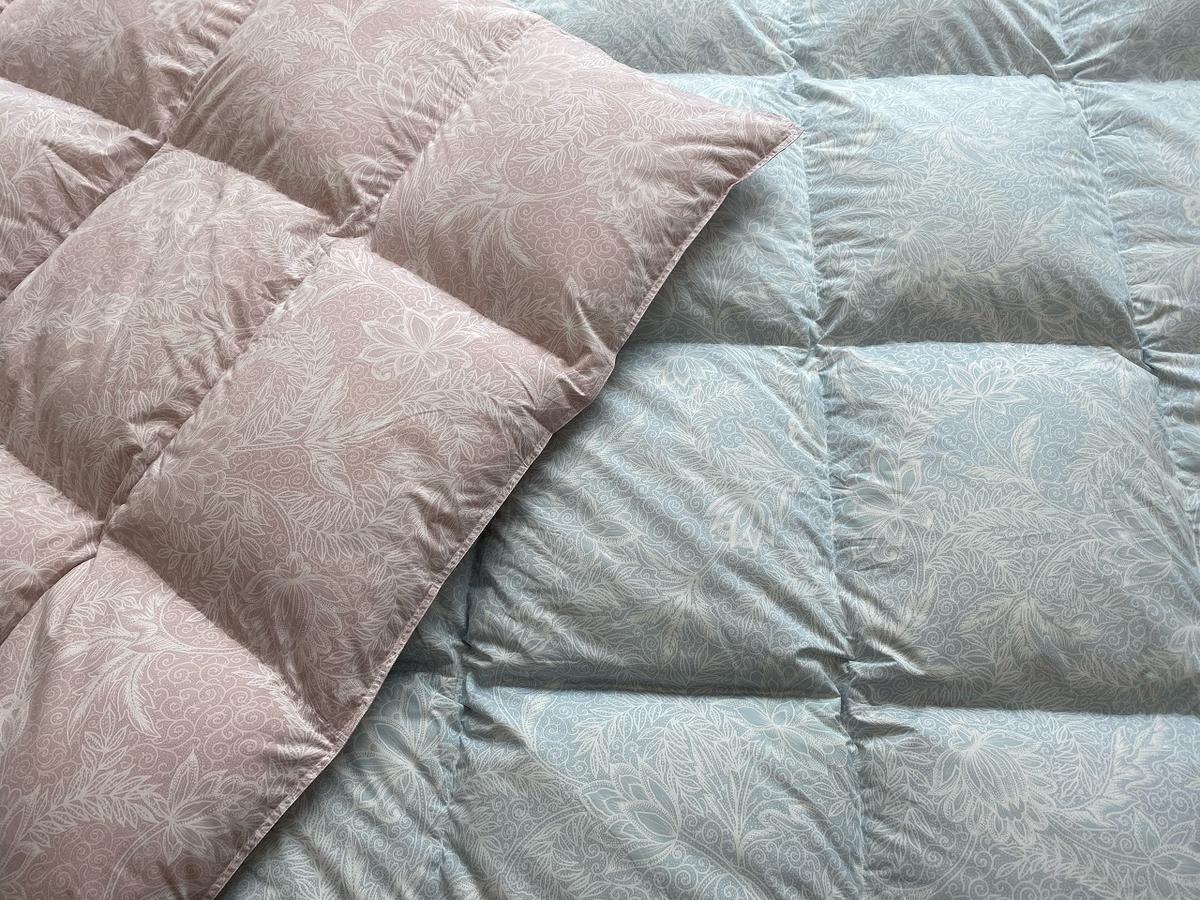 ワタセの羽毛ふとん　シングル　青【CW16W】