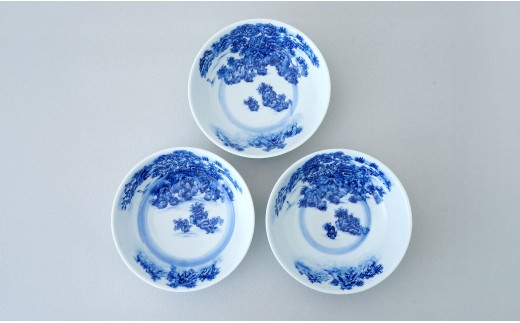 有田焼 山水絵 浅平鉢【起山窯】食器 器 うつわ 鉢 17センチ 手描き 染付 山水絵 ギフト プレゼント co020