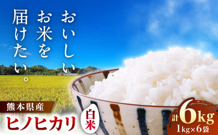 【先行予約】 ヒノヒカリ 白米 6㎏（1㎏×6袋） 【株式会社 岩下農園】[ZFS001]