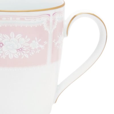ノリタケ【レースウッドゴールド】マグカップ(ピンク)【1637792】