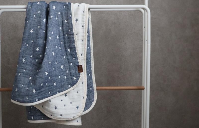 【スピード発送】泉州南部織 6重ガーゼマルチケット（星柄/NE） 005A030_イメージ3