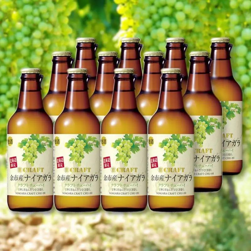 寶CRAFT 余市産 ナイアガラ 12本 北海道限定クラフト 宝酒造 地域限定 お酒 焼酎 酎ハイ チューハイ クラフトチューハイ 果汁 ストレート ぶどう 葡萄 父の日 誕生日 お祝い ギフト プレ