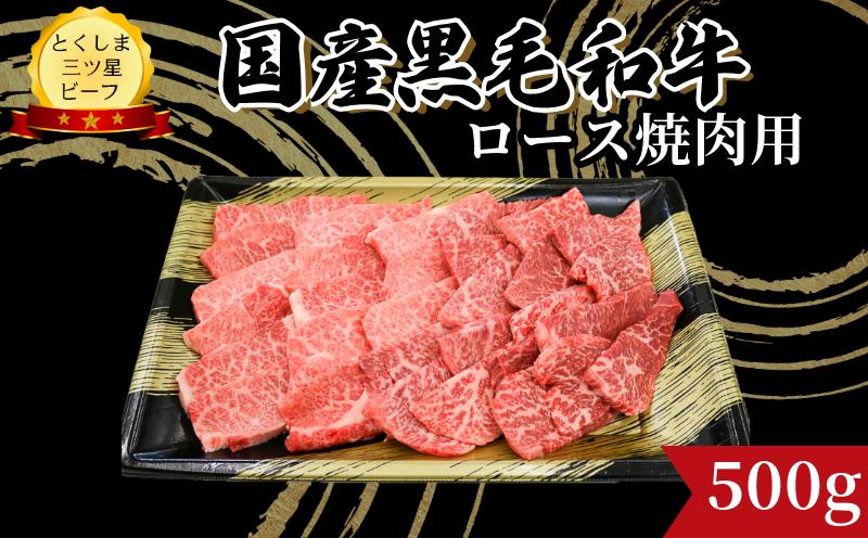 
            ロース 焼肉用 500g 国産 黒毛和牛 とくしま三ツ星ビーフ 徳島県産 ブランド 和牛 牛肉 ふるさと納税 阿波牛 牛肉 ぎゅうにく 牛 肉 牛肉 国産 黒毛和牛 肉 焼肉 焼き BBQ キャンプ飯 アウトドア おすすめ  ビーフ 大容量 お祝い 誕生日 記念日 プレゼント ギフト  【北海道・東北・沖縄・離島への配送不可】
          