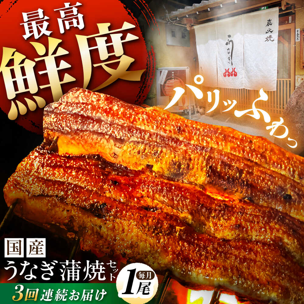 【ふるさと納税】【 3回 定期便 】 国産 うなぎ 蒲焼 1尾 約 130g 以上 計 3尾 タレ付き / うなぎ定期便 うなぎ蒲焼 たれ 人気 土曜 丑の日 お中元 お歳暮 贈答 食品 簡単調理 真空パック 鰻 ウナギ タレ付き お取り寄せ グルメ うな重 お土産 白川町 / 多幸八[AWBL007]