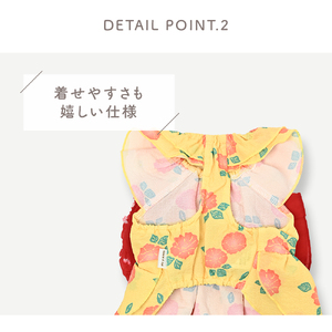 サンドレス浴衣 朝夢見花 浴衣風 祭り 和風 夏 かわいいドッグウェア 【ココアトワ(cocoAtoi)】 Ｍ
