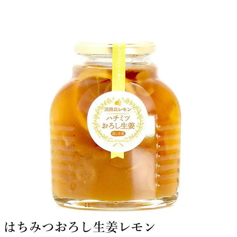 ハチミツおろし生姜レモン 500ml / はちみつ 国産 蜂蜜 ハチミツ 兵庫県産 こうのとり生姜 淡路島産 レモン ノーワックスレモン ショウガオール お湯割り 炭酸割り はちみつジンジャースカッシュ 温活 しょうが ショウガ 生姜  ジンジャー