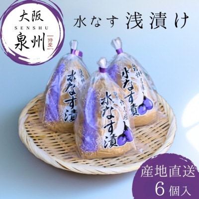 水なす 浅漬け 泉州特産 ぬか漬け 6個入り【配送不可地域：離島】【1638746】