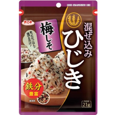 
                  浜乙女 ふりかけ 混ぜ込みひじき 梅しそ 21g (10個セット)【1629566】
                