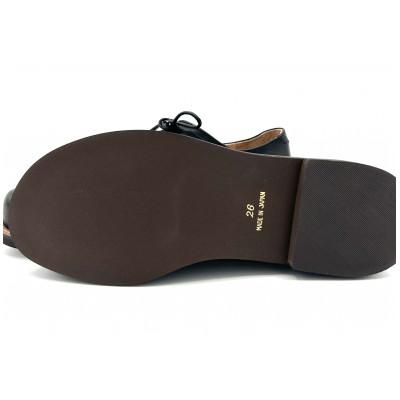 ふるさと納税 松原市 【メンズ/レディース】ダービーシューズ　ブラック　22.0cm(EUサイズ34)栃木レザー使用 |  | 03