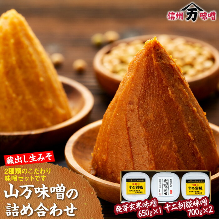 【ふるさと納税】味噌 セット 詰め合わせ 蔵出し 生みそ 山万最高級味噌 セット みそ ミソ 最高級 国産 長野県産 信州産 コク 発芽玄米 十二割糀 大人気 おすすめ