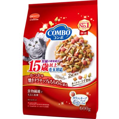 ふるさと納税 袋井市 コンボ キャット 毛玉対応 15歳以上 かつお味・焼きタラチップ&amp;ちりめん添え 600g×12袋