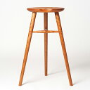 【ふるさと納税】木工yamagen Crescent stool［cherry］　【 インテリア 家具 いす チェア スツール 腰掛け 程よい高さ 軽い キッチン ワークスペース 玄関 花台 受注生産 チェリー 】　お届け：受注生産のためお届けまでに約3〜6ヶ月となっております。