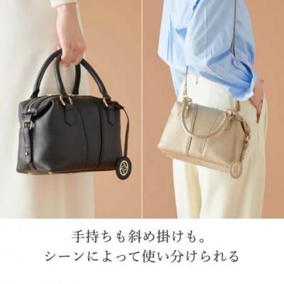 ふるさと納税 御代田町 【濱野皮革工藝のフィオーレ2WAYミニボストンバッグ】持ち運びやすいハンドバッグです。(ホワイト) |  | 03