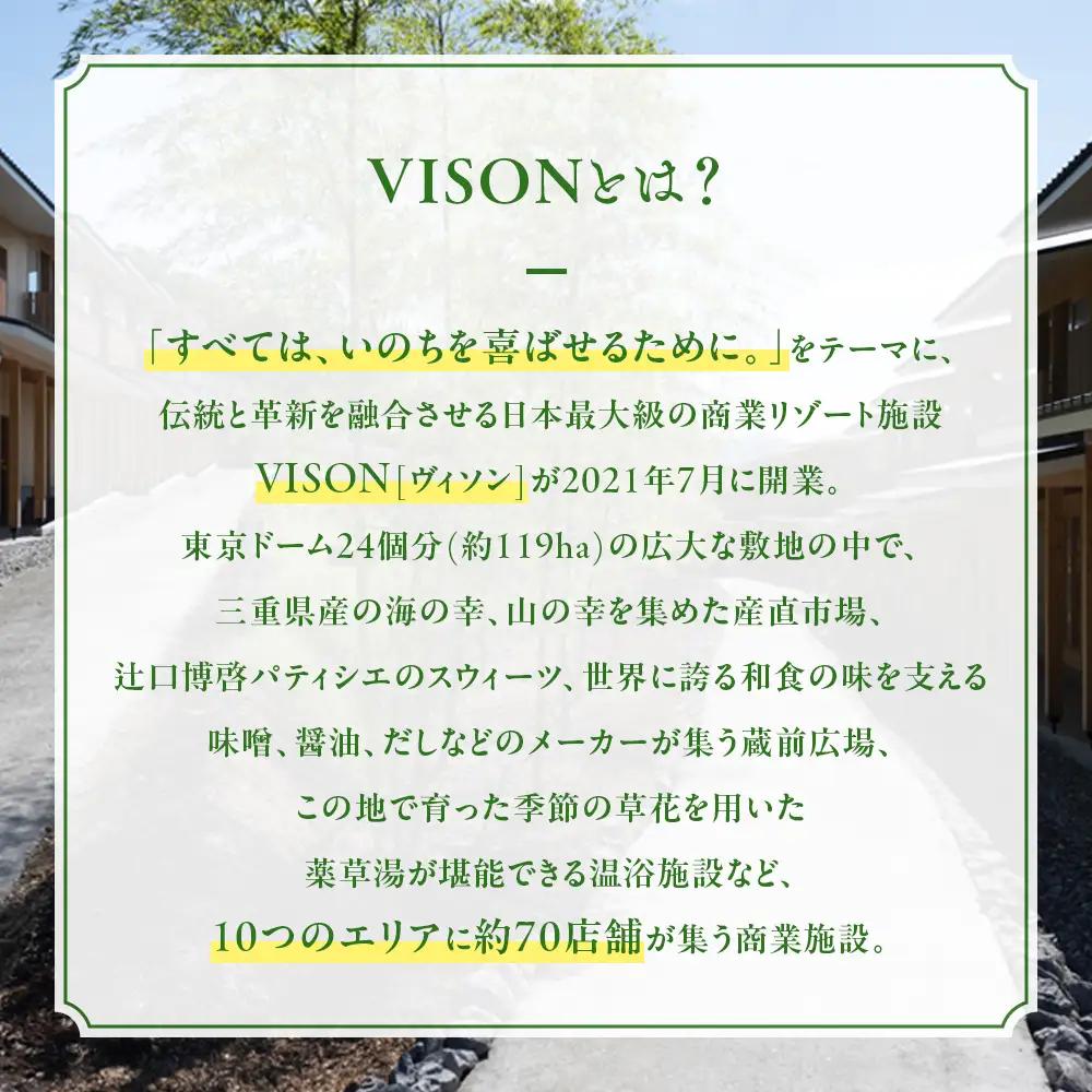 VT-01　日本最大級の 商業 リゾート 施設　VISON [ ヴィソン ] ギフト 券 （3,000円分）| 多気町 補助券 ホテル