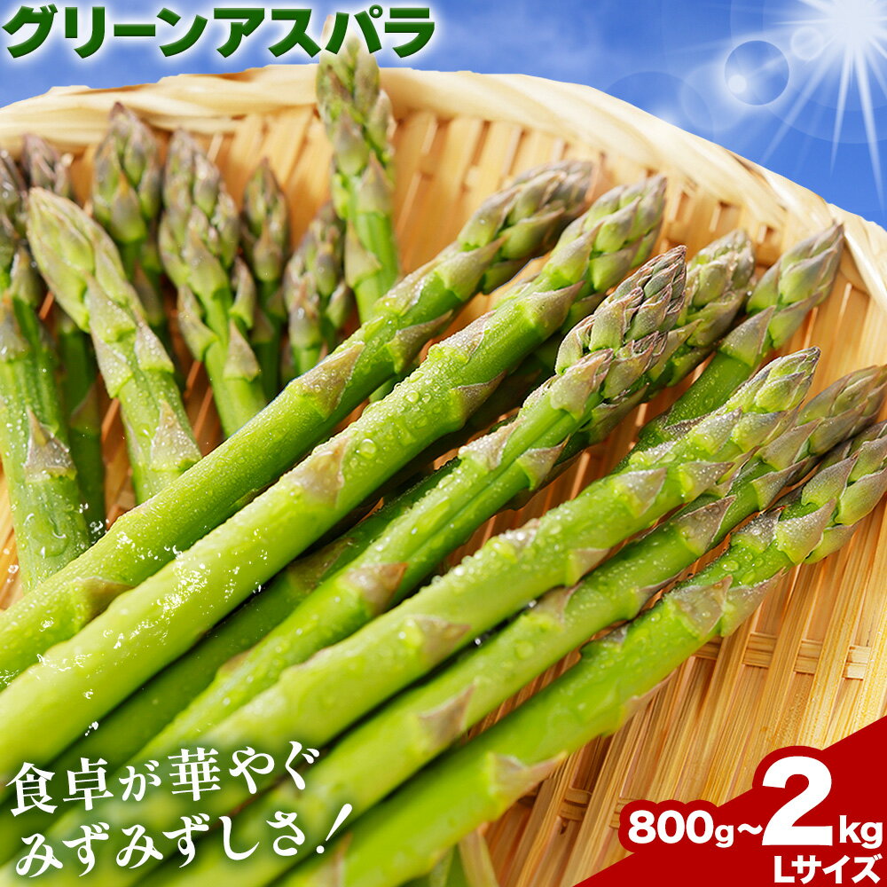 【ふるさと納税】アスパラガス アスパラ グリーンアスパラ L サイズ 選べる内容量 800g 1kg 2kg 門別町農業協同組合(生活資材課) 《4月上旬-5月末頃出荷》北海道 日高町 送料無料 春野菜 春 朝採り 朝採れ お取り寄せ