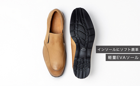  倭イズム ( ヤマトイズム ) 鹿革 シューズ 紳士靴 YA3302 （ ライトブラウン ） ファッション 革製品 革靴 お洒落 レザーシューズ やわらかい 快適 履き心地 3E  BN002 24