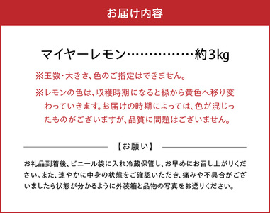 54-18　福島オレンジ農園　マイヤーレモン　3kg