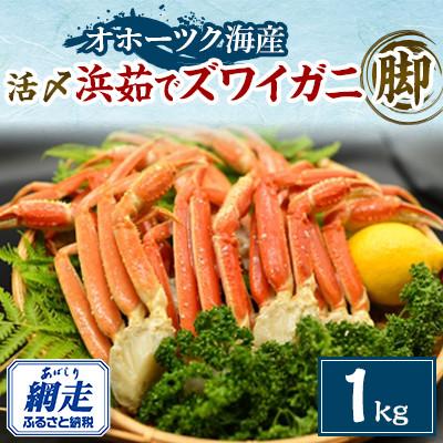 ふるさと納税 網走市 美味活〆浜茹でズワイガニ脚【1kg】