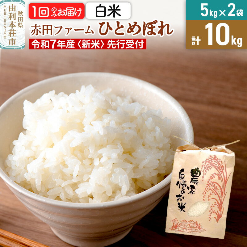 【ふるさと納税】《新米予約》令和7年産 【 白米 】 秋田県産ひとめぼれ10kg（5kg×2袋）
