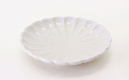 【瀬戸焼】5.0菊花丸取皿 志野 2枚セット 【ヤマハツクリタ株式会社】 / 食器 和食器 丸皿 / 瀬戸市[BBDV024]