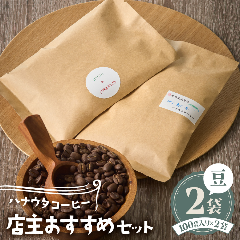 【自宅用】ハナウタコーヒー 店主おすすめ２袋セット（豆）【ハナウタコーヒー】_HA1143