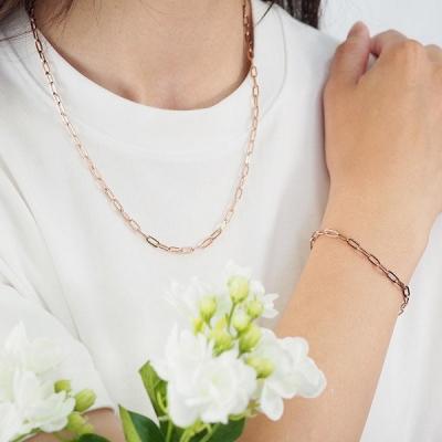 ふるさと納税 甲府市 K18/PGコーティング　チェーンネックレス&ブレスレット P3150/P3041 |  | 02