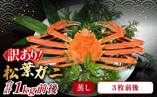 【蒸し】訳あり足折れ松葉ガニ 1kg前後【ズワイガニ 冷蔵 国産 日本海】