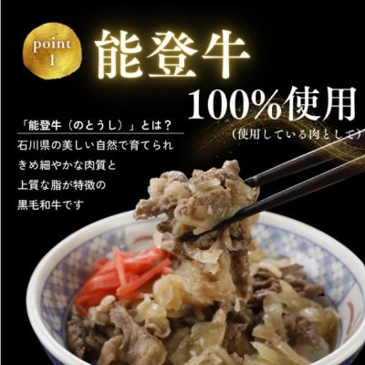 【湯せんで手早く】能登牛 牛丼の具100g×3袋【配送不可地域：離島】