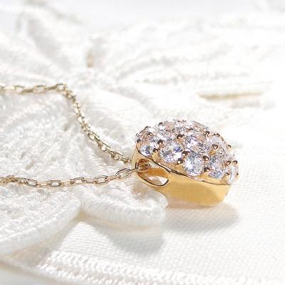 ふるさと納税 韮崎市 ネックレス K18YG ゴールド ダイヤモンド 1.0ct ドーム パヴェ【f025-k18yg】 |  | 03