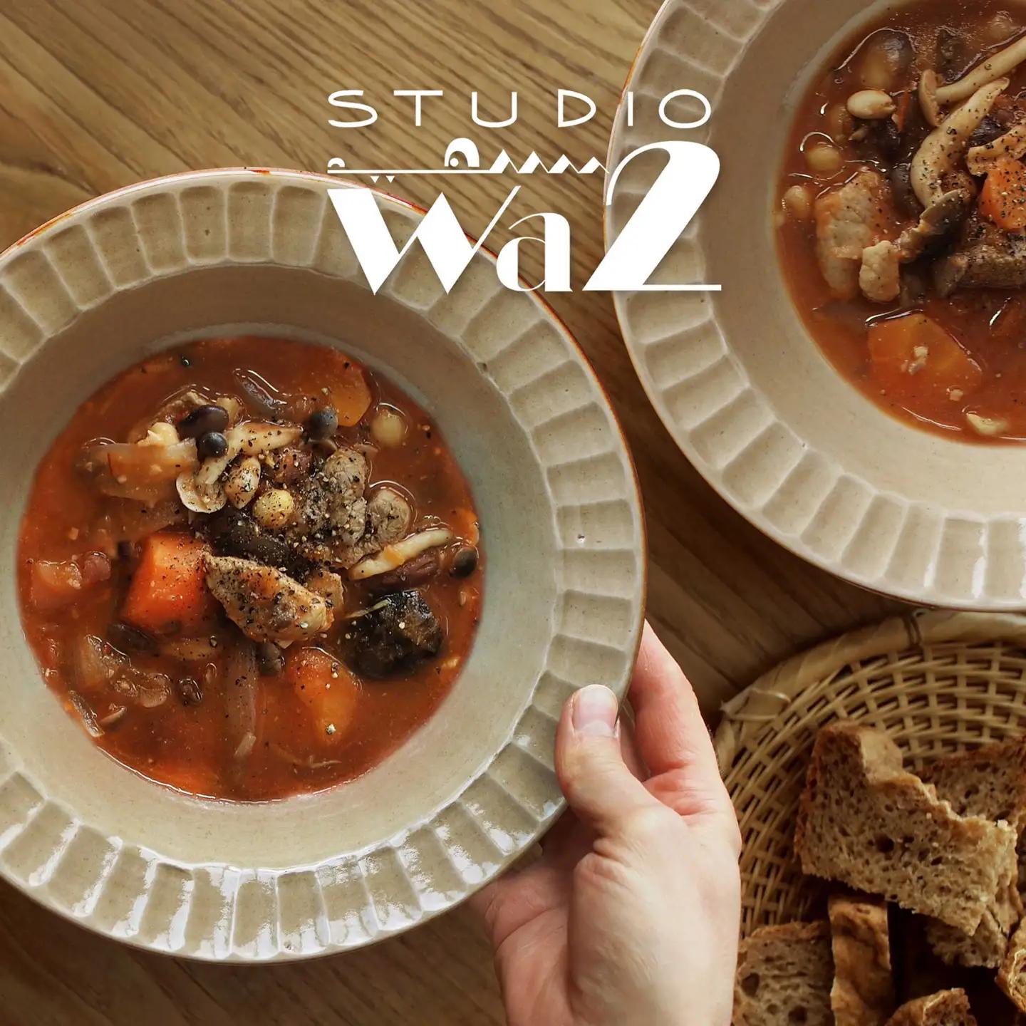 【波佐見焼】SHINOGI 7寸パスタ皿 2点セット 黄瀬戸【studio wani】[MB59]