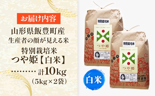 生産者の顔が見える米 特別栽培米 つや姫 白米 10kg （飯豊町産）（R8年産） - おこめ 米 ごはん 旨味 甘味 つやひめ 単一米 銘柄 ブランド米 おすすめ 送料無料 マルシチ米穀 山形県 飯豊町